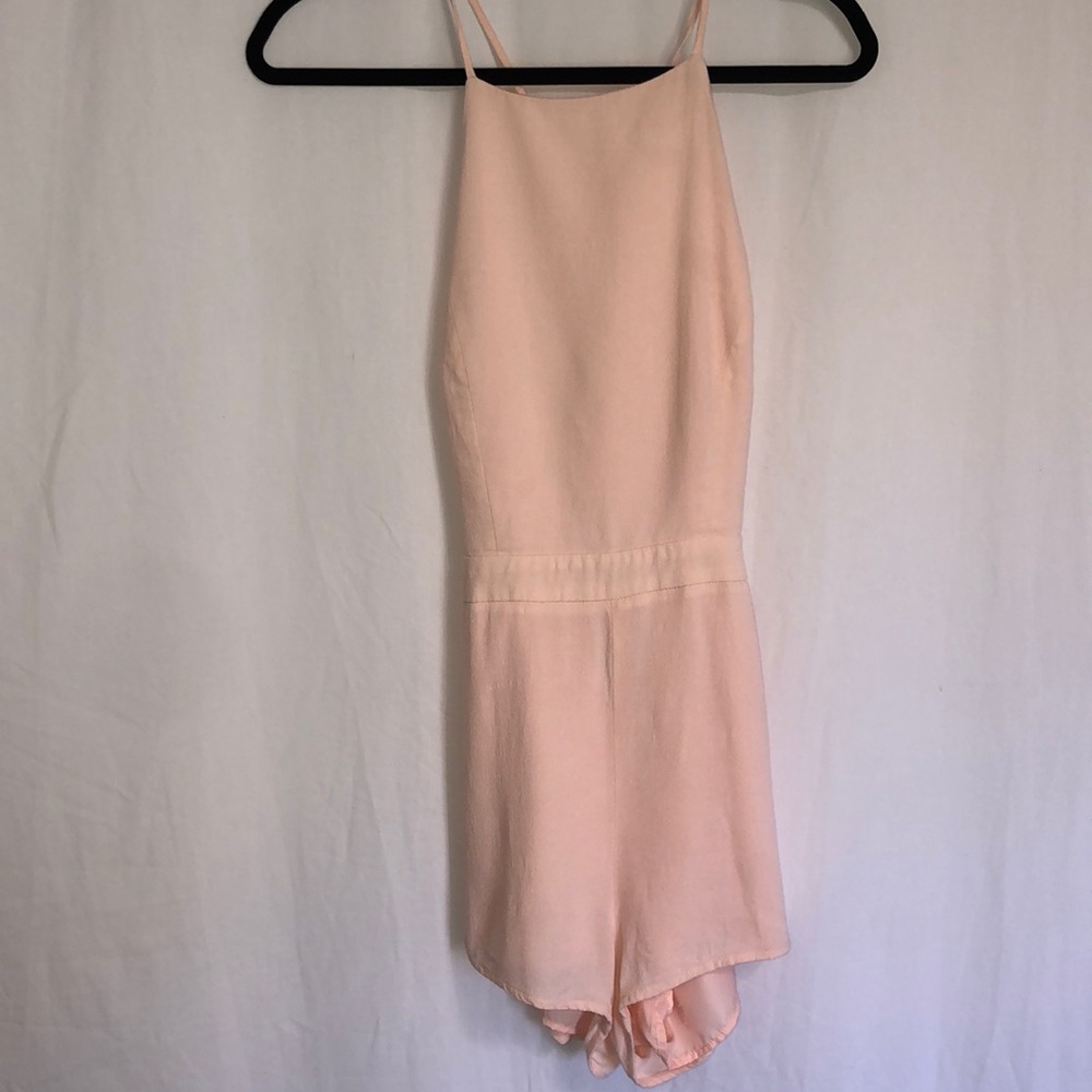 Forever 21 Powder Pink Crossed Back Romper